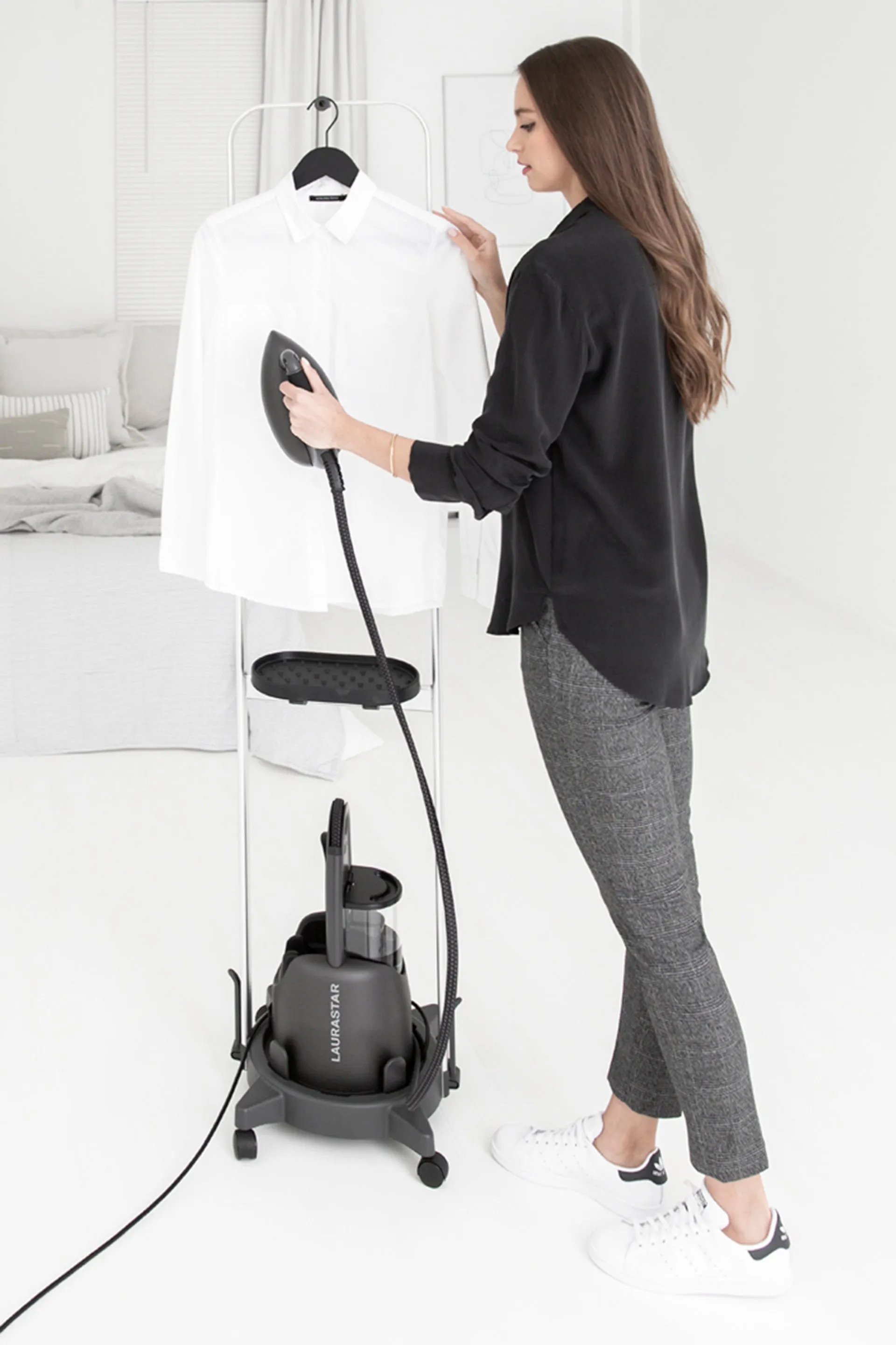 Laurastar Lift Lift Plus Lift xtra Handy, foldable and height adjustable cart to hang and steam your clothes easily with any Laurastar lift