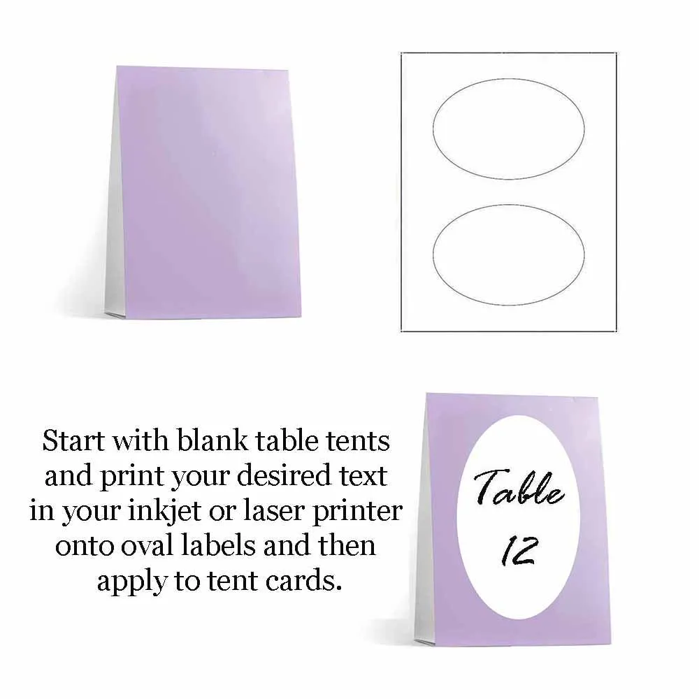 Lavender Table Tent Cards