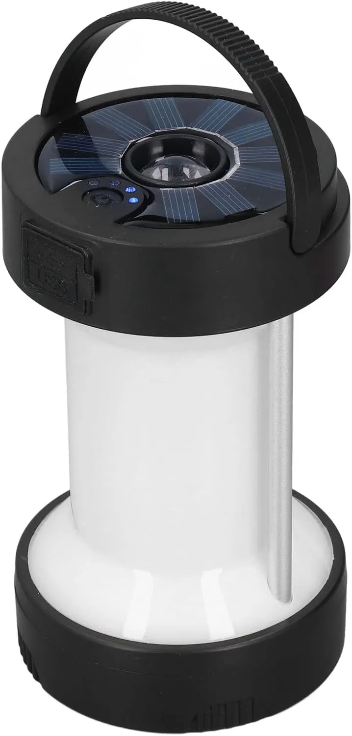 LED Camping Lantern, USB Rechargeable Camping Light with 2 Light Sources, Strong Light, Weak Light, Hanging Lamp for Outdoor Emergencies