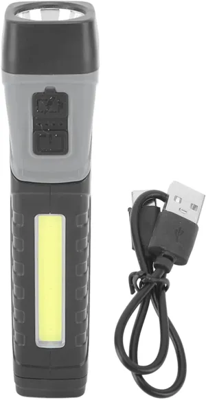 LED COB Flashlight Magnetic, Magnetic Rechargeable Flashlight IPX4 Waterproof 5 Modes with Clip for Work Camping