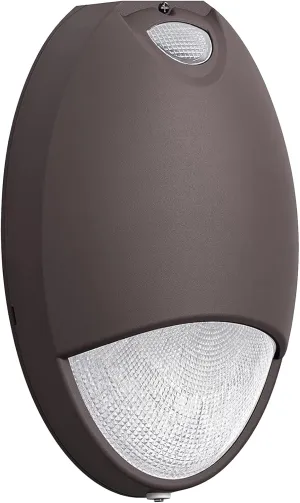 LED Emergency Light with Battery Backup and Photocell Sensor, Waterproof Self Test Diagnostics Commercial LED Outdoor Wall Emergency Light Fixtures, Aluminum Housing 12W 120-277VAC UL Listed (1-Pack)