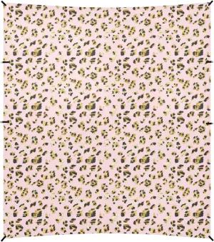 Leopard Print Beach Canopy UPF50  Water-Resistant Outdoor Sun Shade Includes Sand Shovel, Sandbags, Stability Poles for Camping Trips, Fishing, Backyard Fun or Picnics
