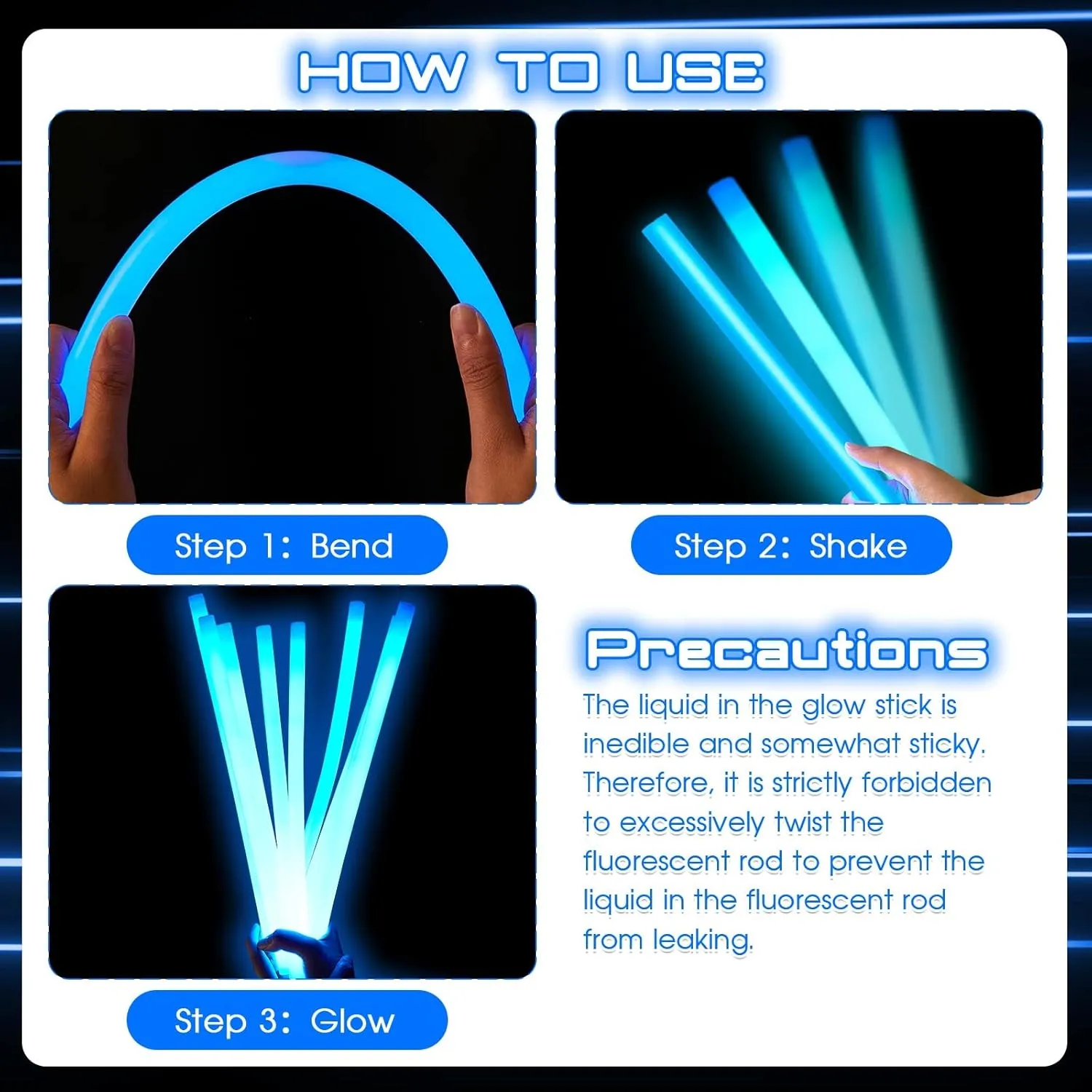 Lewtemi 10 Pcs 14 Inch Large Glow Sticks Christmas Jumbo Sticks Big Glow Stick Giant Light Stick Emergency Light Stick for Camping Accessories, Survival Kit