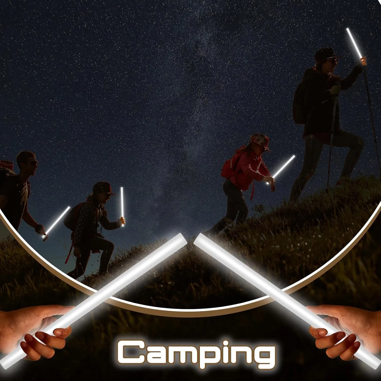 Lewtemi 10 Pcs 14 Inch Large Glow Sticks Christmas Jumbo Sticks Big Glow Stick Giant Light Stick Emergency Light Stick for Camping Accessories, Survival Kit