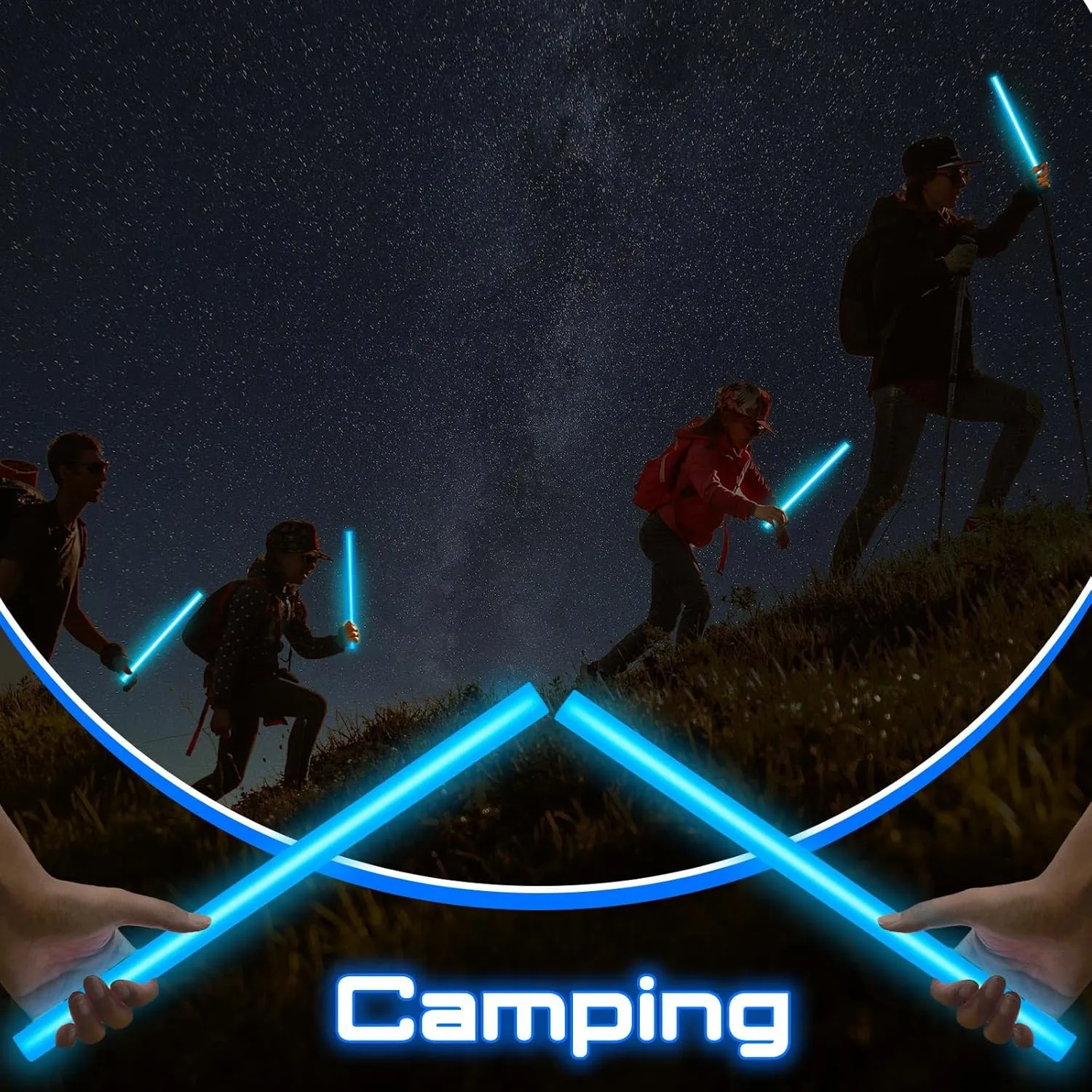 Lewtemi 10 Pcs 14 Inch Large Glow Sticks Christmas Jumbo Sticks Big Glow Stick Giant Light Stick Emergency Light Stick for Camping Accessories, Survival Kit