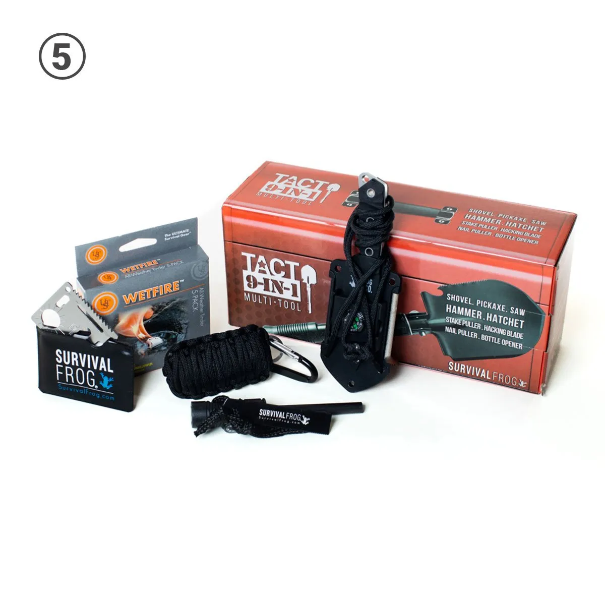LifeShield® All-In-One Bug Out Bag w/ 6 Survival Kits by Frog & CO