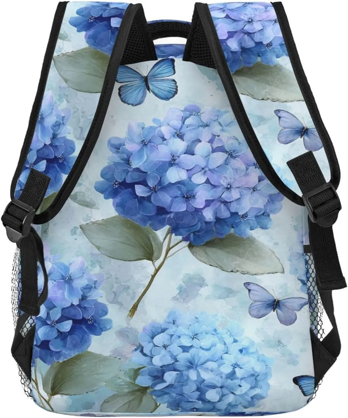 Light Blue Hydrangea Practical Backpack For Trekking Office Gift