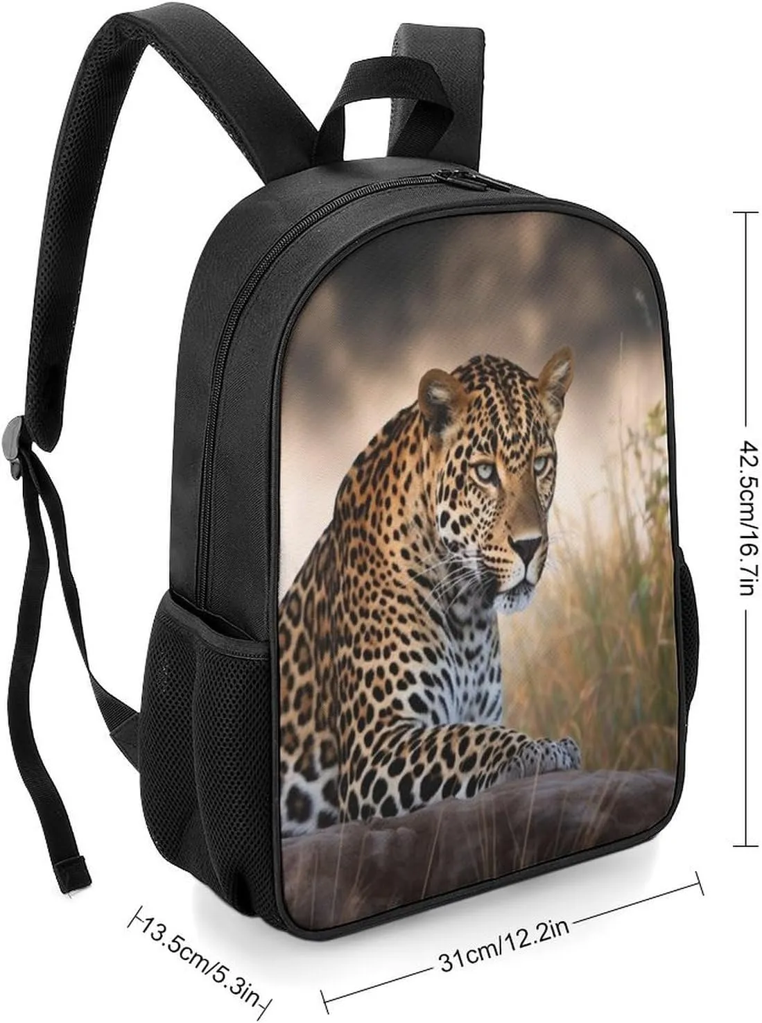 Lightweight Backpacks Cute Travel Bag Durable African Animal Leopard Printing Small Travel Backpack For Women & Men
