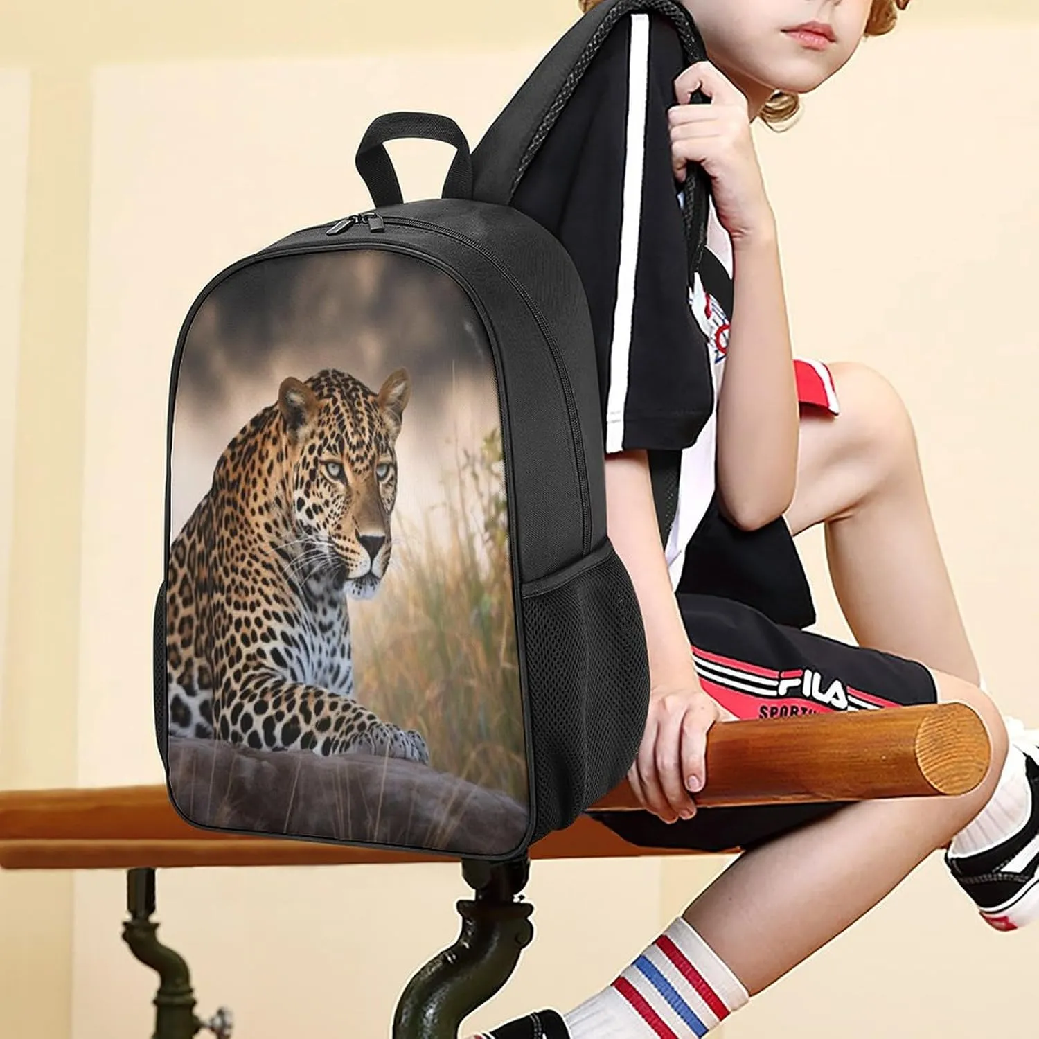 Lightweight Backpacks Cute Travel Bag Durable African Animal Leopard Printing Small Travel Backpack For Women & Men