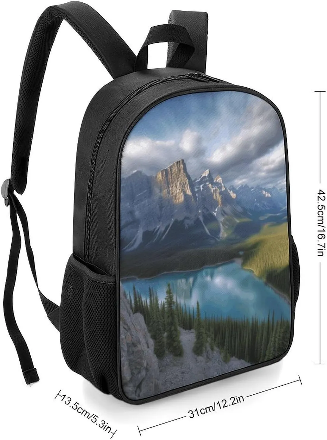 Lightweight Backpacks Cute Travel Bag Durable Banff Natural Scenery Printing Small Travel Backpack For Women & Men