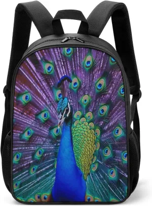 Lightweight Backpacks Cute Travel Bag Durable Beauty Peacock Printing Small Travel Backpack For Women & Men