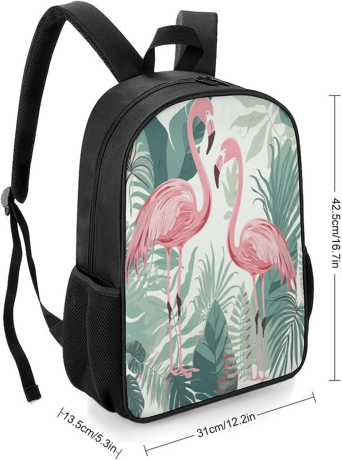 Lightweight Backpacks Cute Travel Bag Durable Cartoon Pink Bird Printing Small Travel Backpack For Women & Men