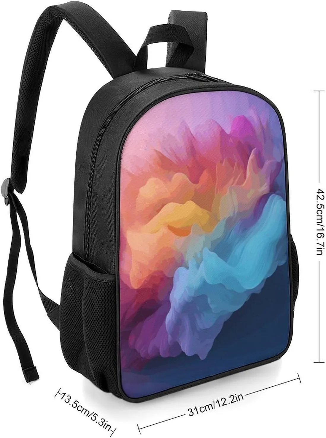 Lightweight Backpacks Cute Travel Bag Durable Color Gradient Printing Small Travel Backpack For Women & Men