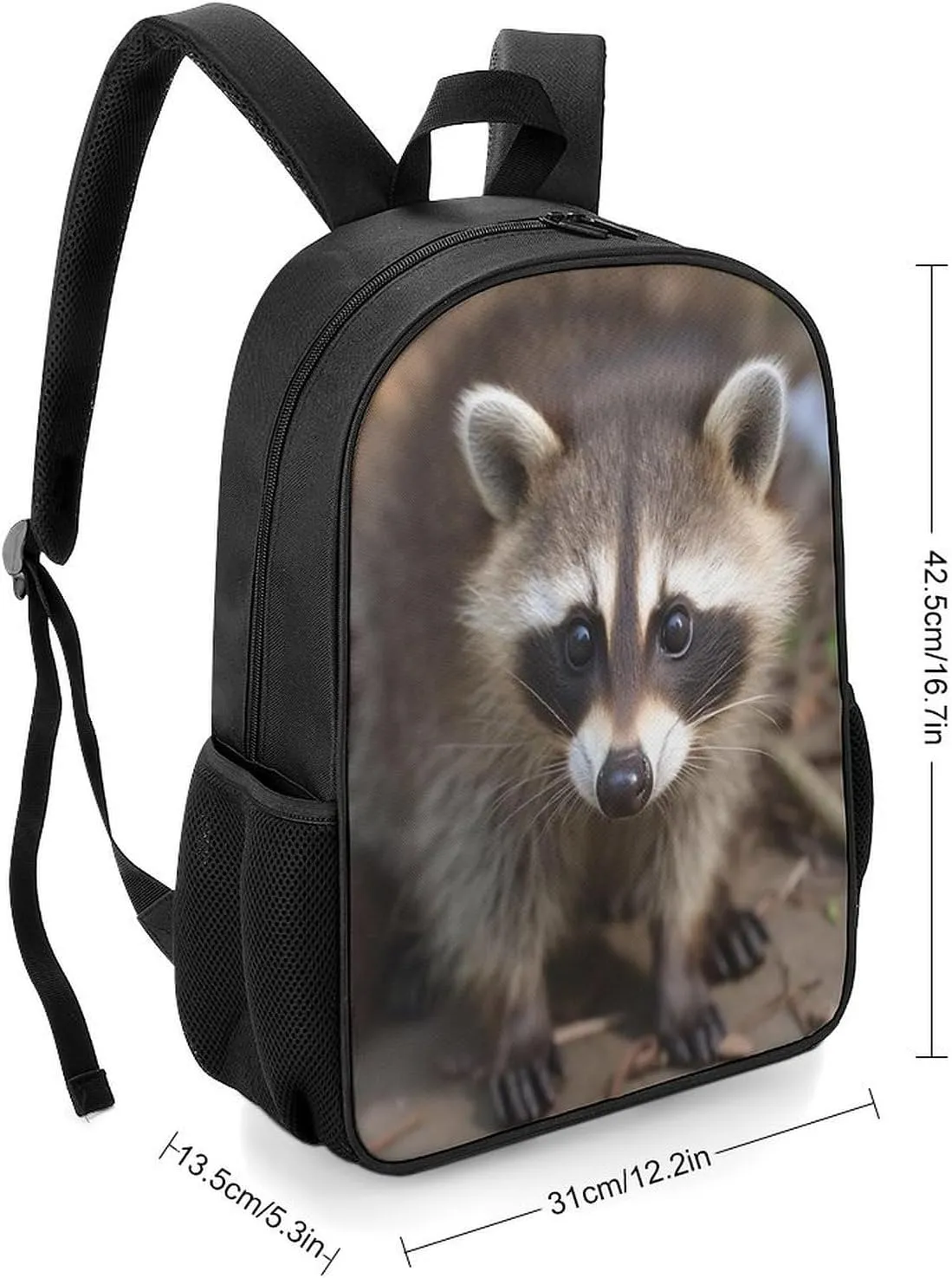 Lightweight Backpacks Cute Travel Bag Durable Cub Raccoon Printing Small Travel Backpack For Women & Men