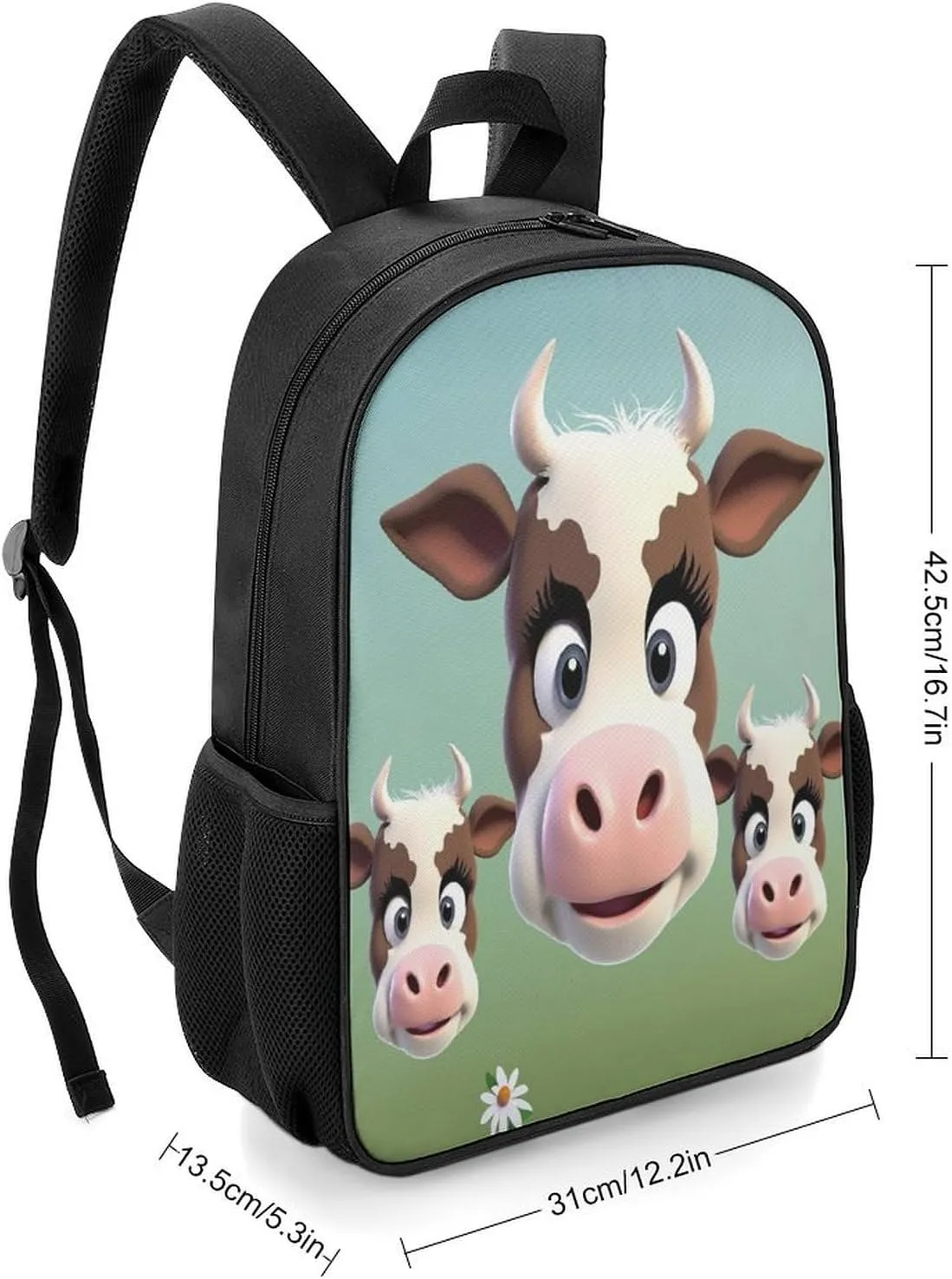 Lightweight Backpacks Cute Travel Bag Durable Cute Cow Printing Small Travel Backpack For Women & Men