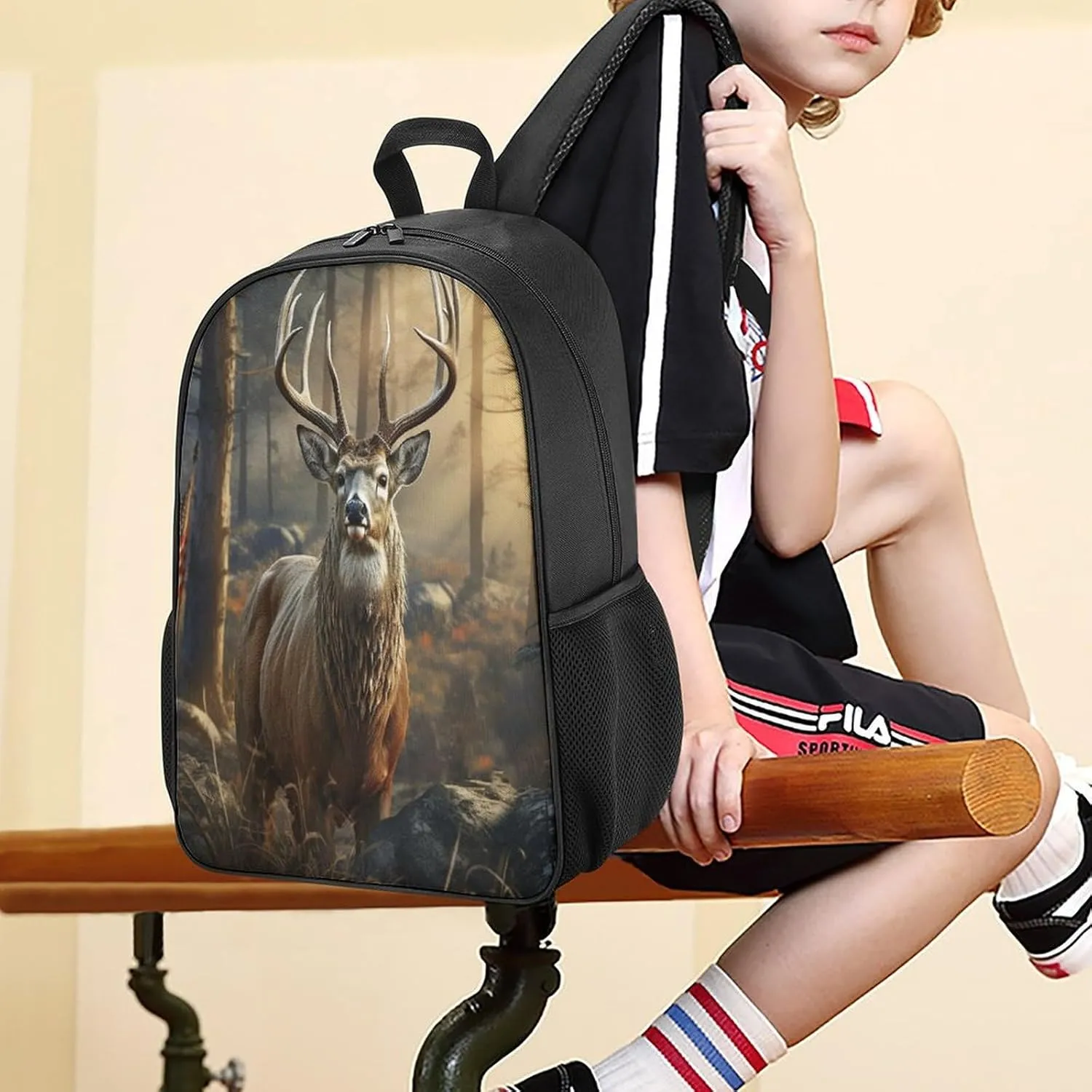 Lightweight Backpacks Cute Travel Bag Durable Deer Hunting Season Printing Small Travel Backpack For Women & Men