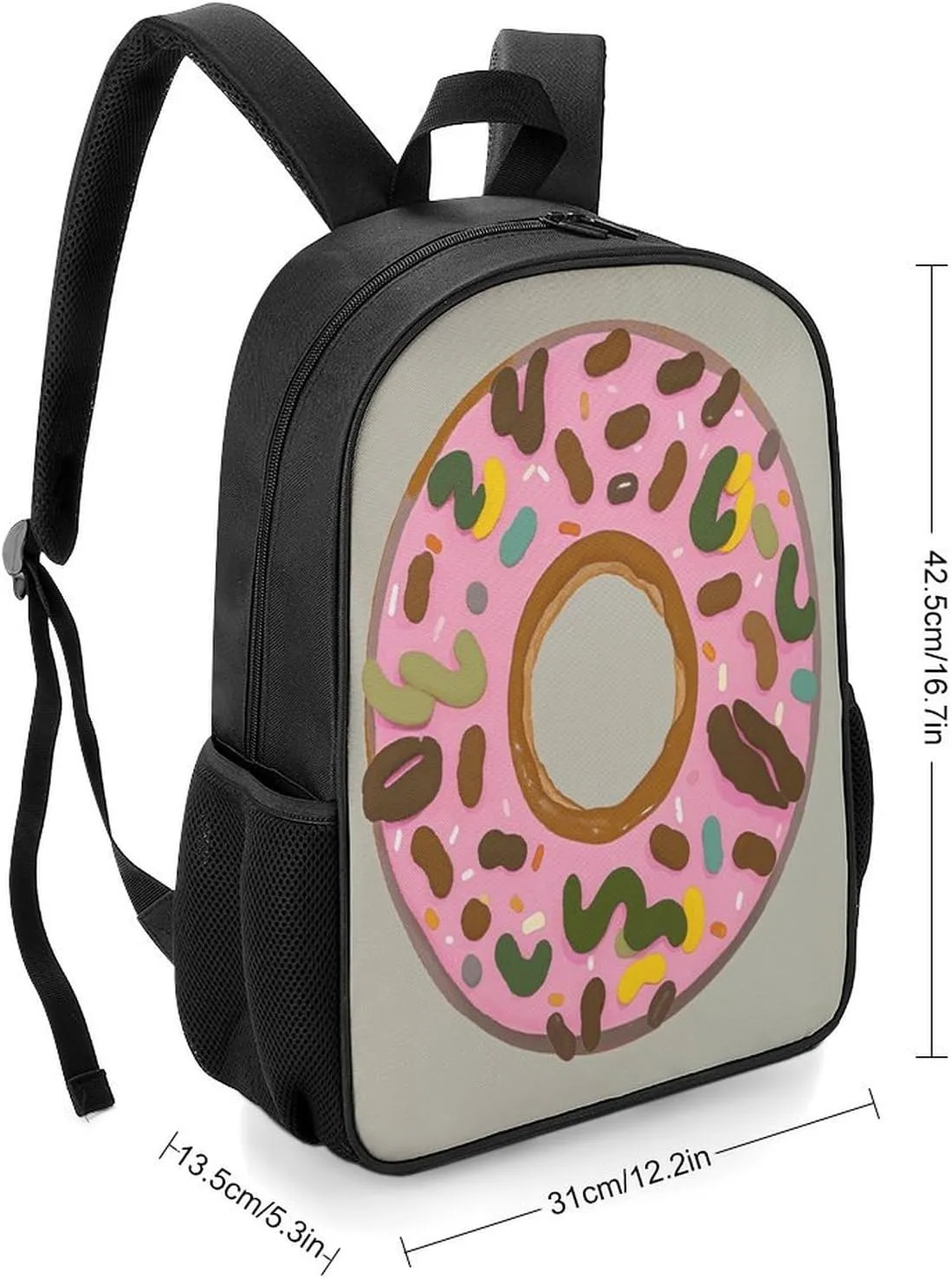Lightweight Backpacks Cute Travel Bag Durable Donut Printing Small Travel Backpack For Women & Men