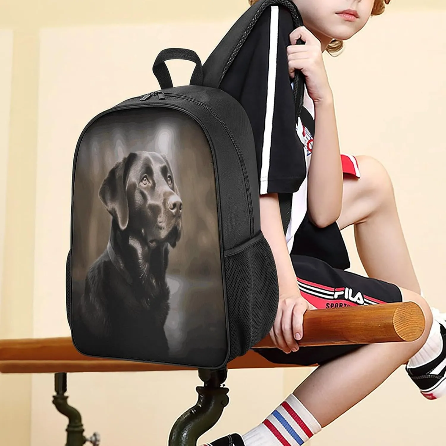 Lightweight Backpacks Cute Travel Bag Durable Labrador Retriever Printing Small Travel Backpack For Women & Men