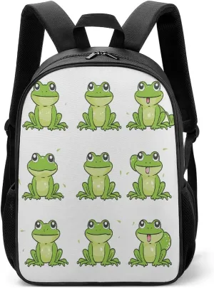 Lightweight Backpacks Cute Travel Bag Durable Little Green Frog Printing Small Travel Backpack For Women & Men