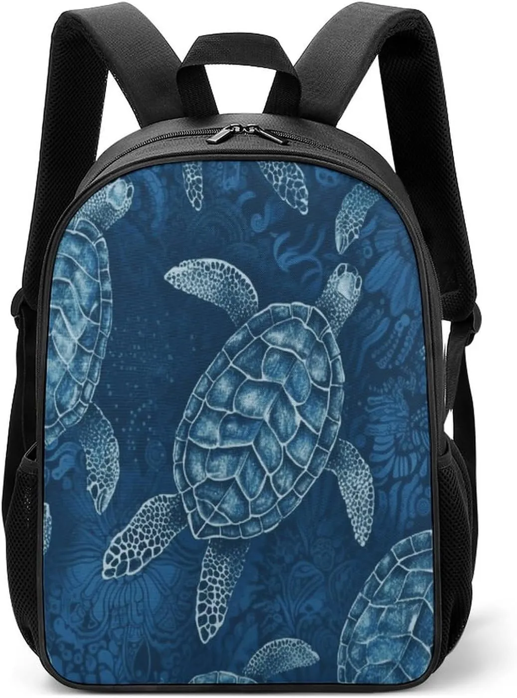 Lightweight Backpacks Cute Travel Bag Durable Sea Turtle Blue Printing Small Travel Backpack For Women & Men