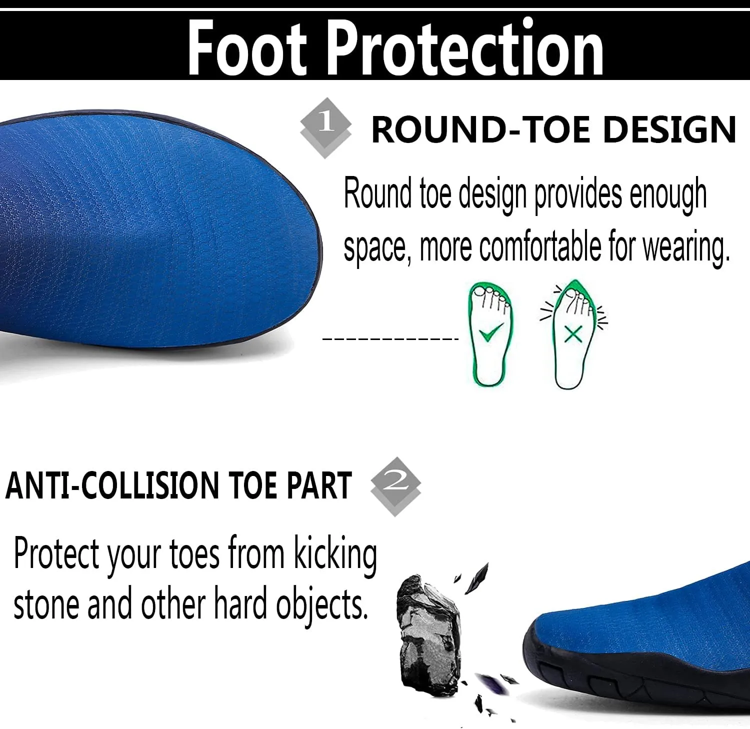 Lightweight Comfortable Water Shoes for Men Women Barefoot Quick Dry Aqua Shoes Outdoor Beach Shoes for Diving Walking Boating Swimming Surfing Yoga