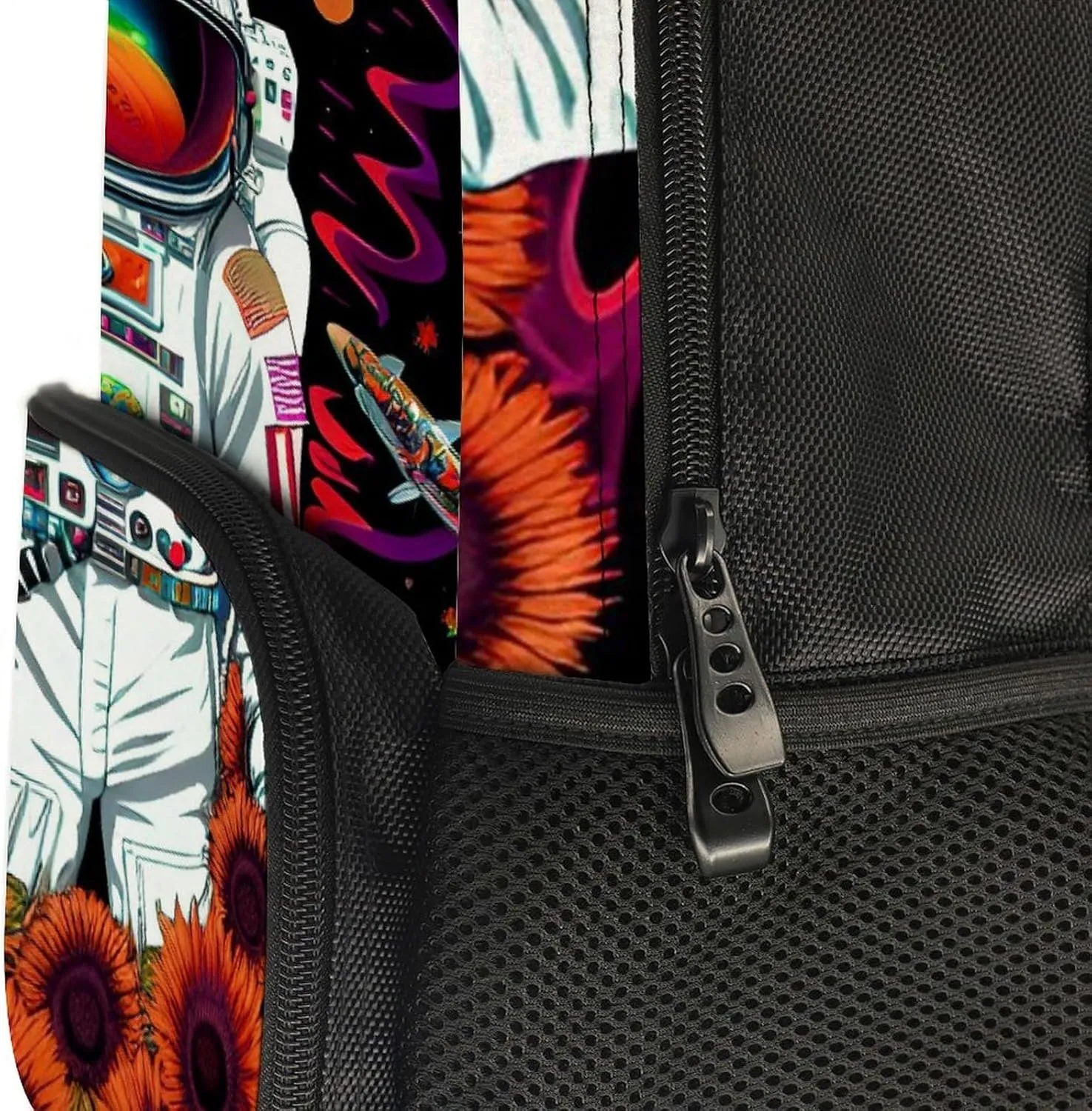 Lightweight Daypack Backpack for Sports Travel Running - Large Capacity Multipurpose Anti-Theft Bookbag, Psychedelic Space Astronaut Sunflower Snake Art Laptop Backpack Daypack