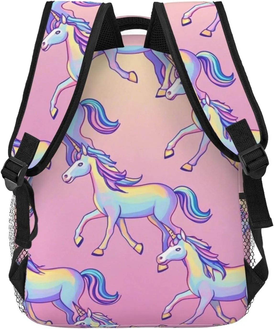 Lightweight Daypack Bookbag for Trekking Business Walking Cycling - Big Capacity Anti-Theft Multipurpose Carry On Bag, Cute Rainbow Unicorn Art Business Computer Bag