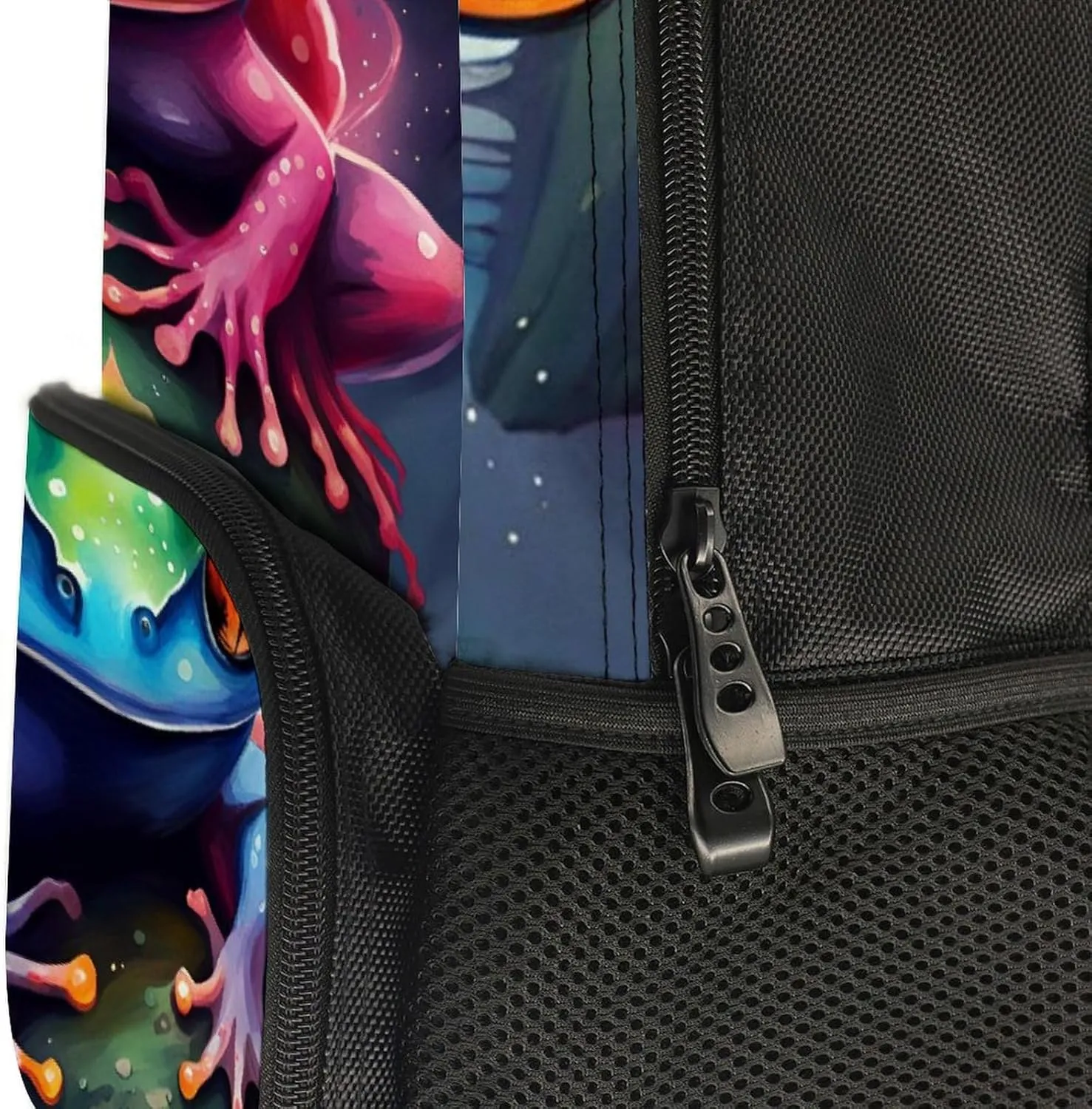 Lightweight Daypack for Camping Business Walking Cycling - Large Capacity Anti-Theft Multipurpose Bookbag, Watercolor Frogs Art Gym Outdoor Hiking Backpack