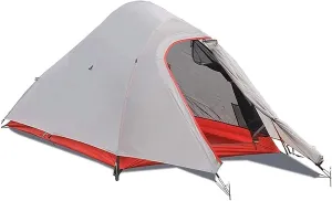 Lightweight Dome Camping Tent for 1-2 People, 4 Seasons Outdoor Tent with Aluminum Alloy Poles & Waterproof Rain Fly – Compact & Portable