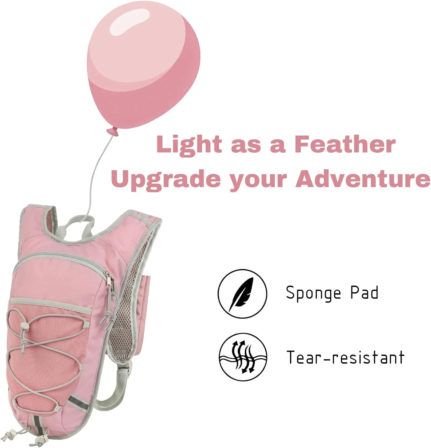 Lightweight Hydration Backpack 2L Water Bladder Pack for Running, Cycling, Hiking – Anti-Theft Water Backpack with Phone Holder, Trekking Pole Holder & Reflective Strips for Men & Women