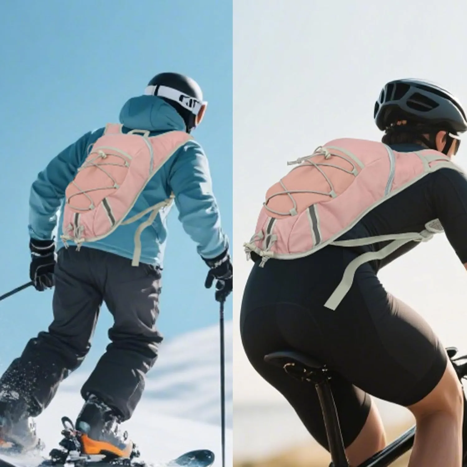 Lightweight Hydration Backpack 2L Water Bladder Pack for Running, Cycling, Hiking – Anti-Theft Water Backpack with Phone Holder, Trekking Pole Holder & Reflective Strips for Men & Women