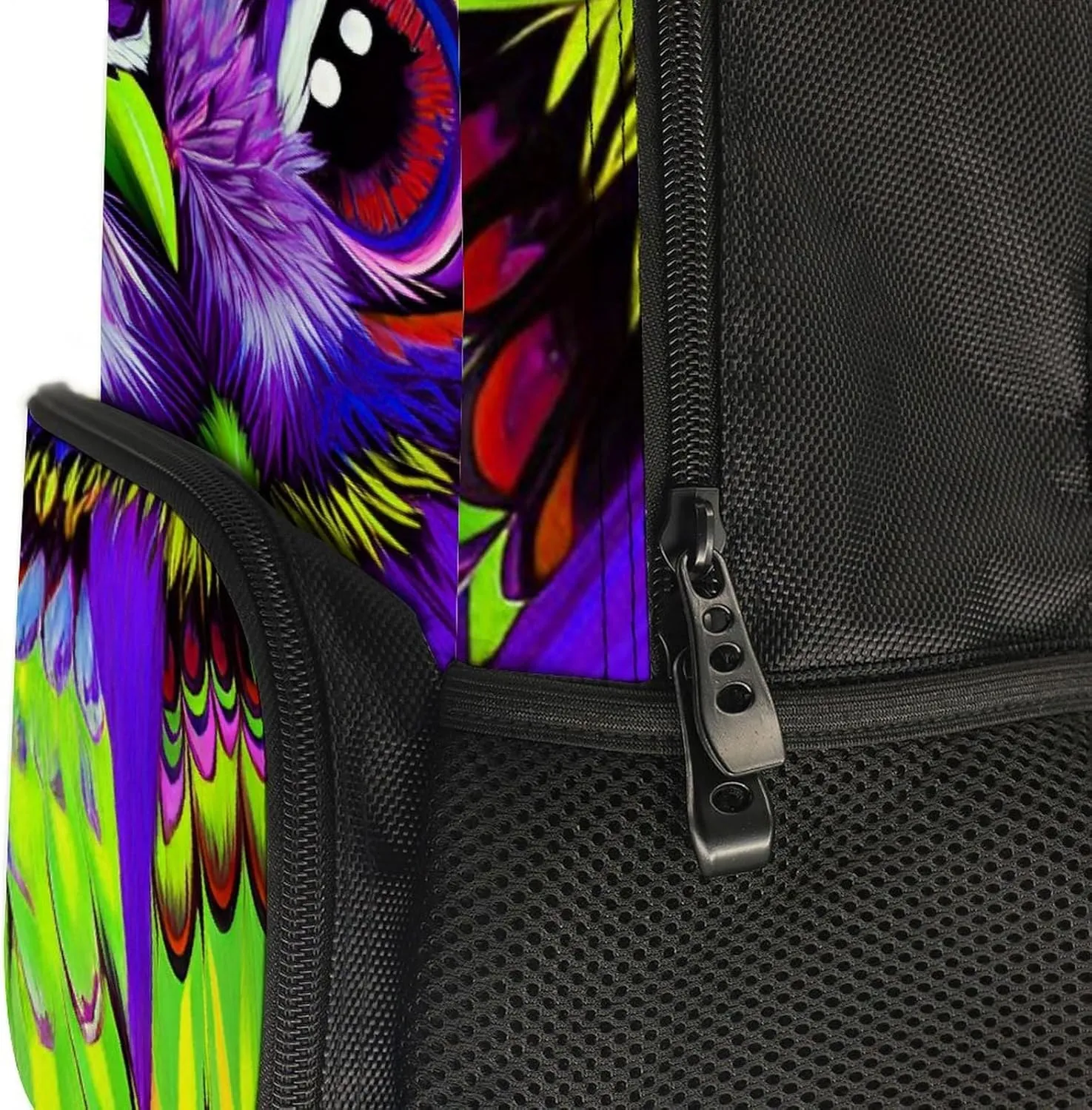 Lightweight Rucksack for Sports Travel Running - Big Capacity Multipurpose Anti-Theft Bookbag, Trippy Owl Abstract Art Travel and Sport Backpack Rucksack