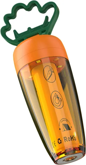 lilaBelle]【Carrot Design Camping Lantern with Magnetic Attachment - 6 LED 3-Color Lighting, USB-C Rechargeable & 4-Step Power Display, Compact Tent Night Light for s, RV, Halloween Decoration