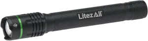 LitezAll Rechargeable 2000 Lumen Tactical Flashlight, Slim High-Power LED Flashlight with Twist-to-Focus Beam, 3 Brightness Levels, USB Charging, 406 Ft Beam Distance – Compact & Durable