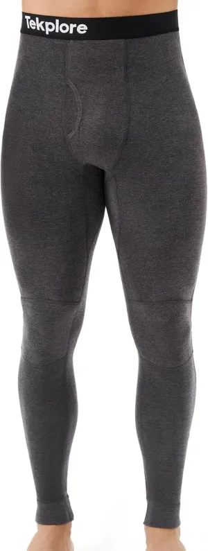 Long Johns Men's - Thermal Underwear Bottom for Men, Fleece Lined Base Layer Pants Cold Weather Activities