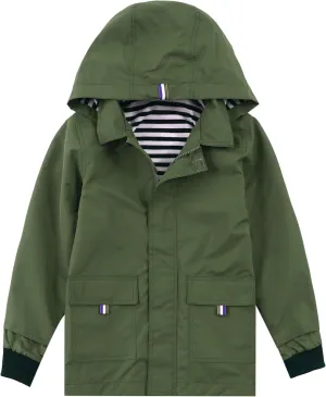 M2C Boys Girls Hooded Cotton Lined Rain Jacket Light Windbreaker