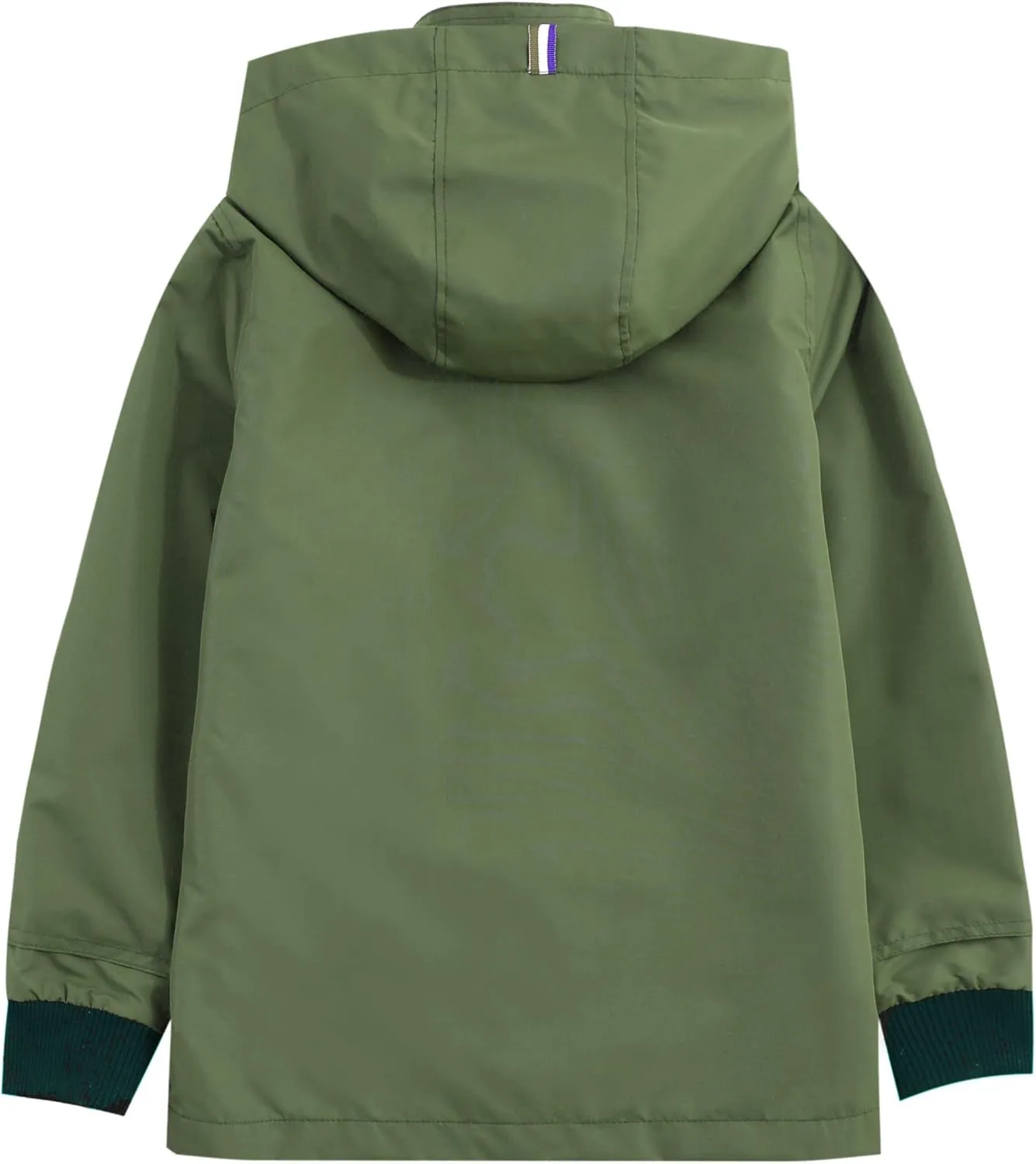 M2C Boys Girls Hooded Cotton Lined Rain Jacket Light Windbreaker