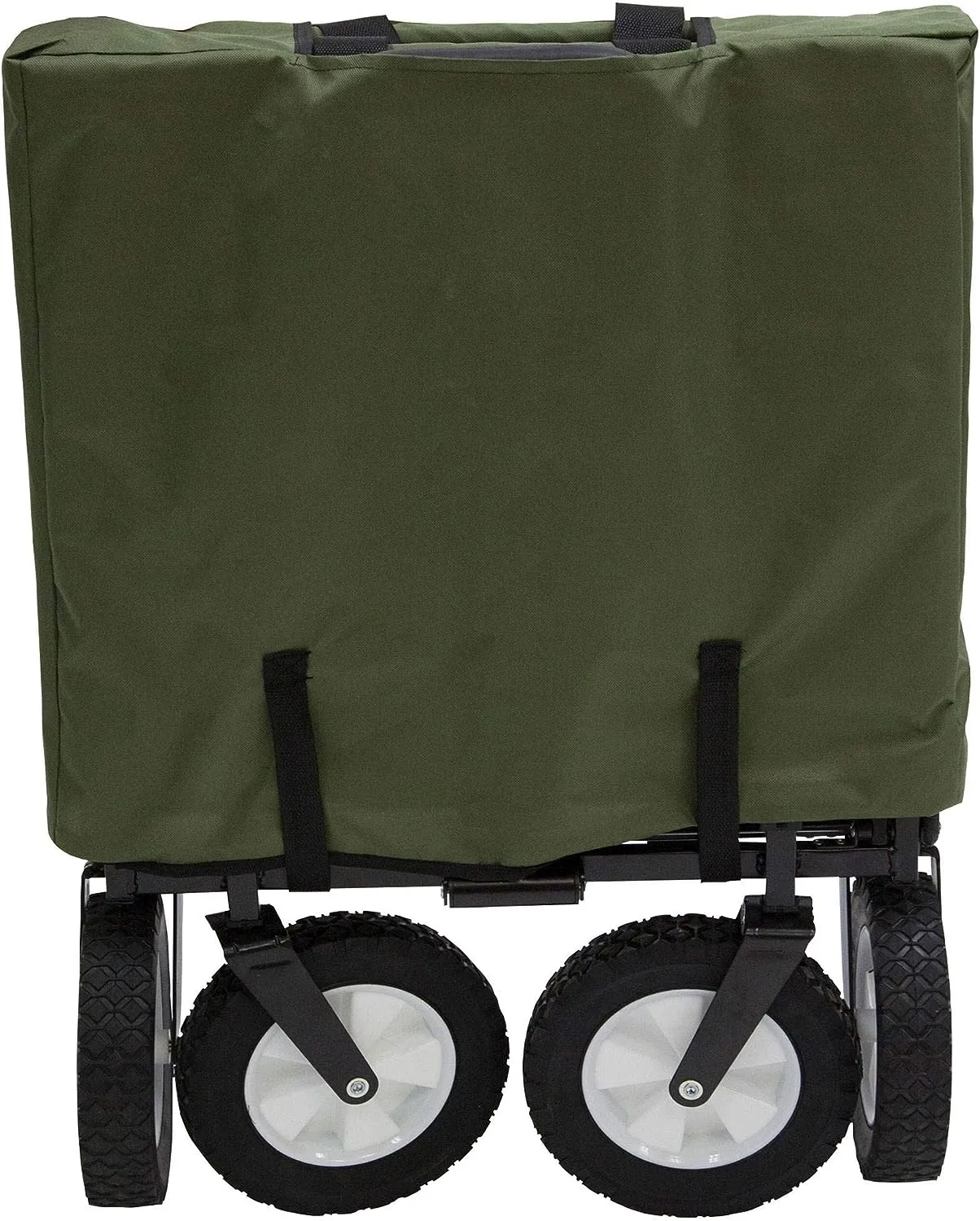 Mac Sports Folding Steel Frame Garden Utility Wagon Cart, Green