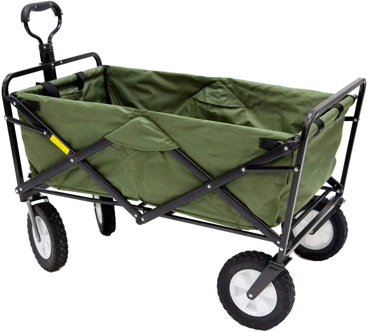 Mac Sports Folding Steel Frame Garden Utility Wagon Cart, Green