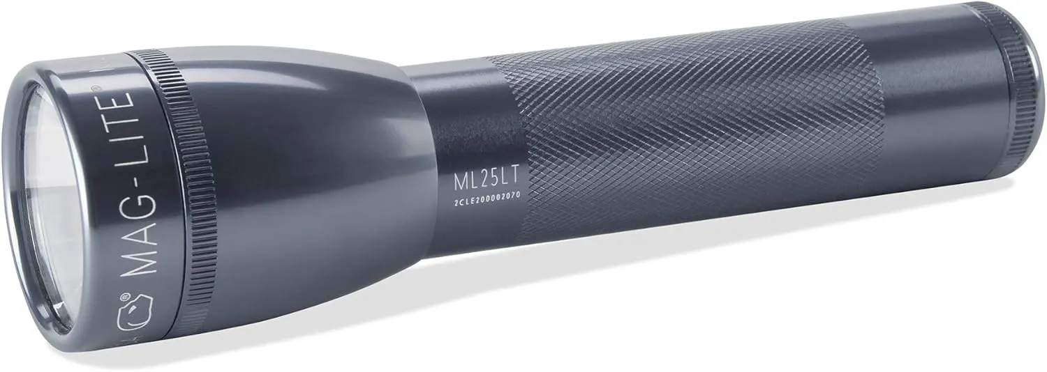 Mag Instrument Maglite ML25LT LED 2-Cell C Flashlight, Gray (ML25LT-S2096)