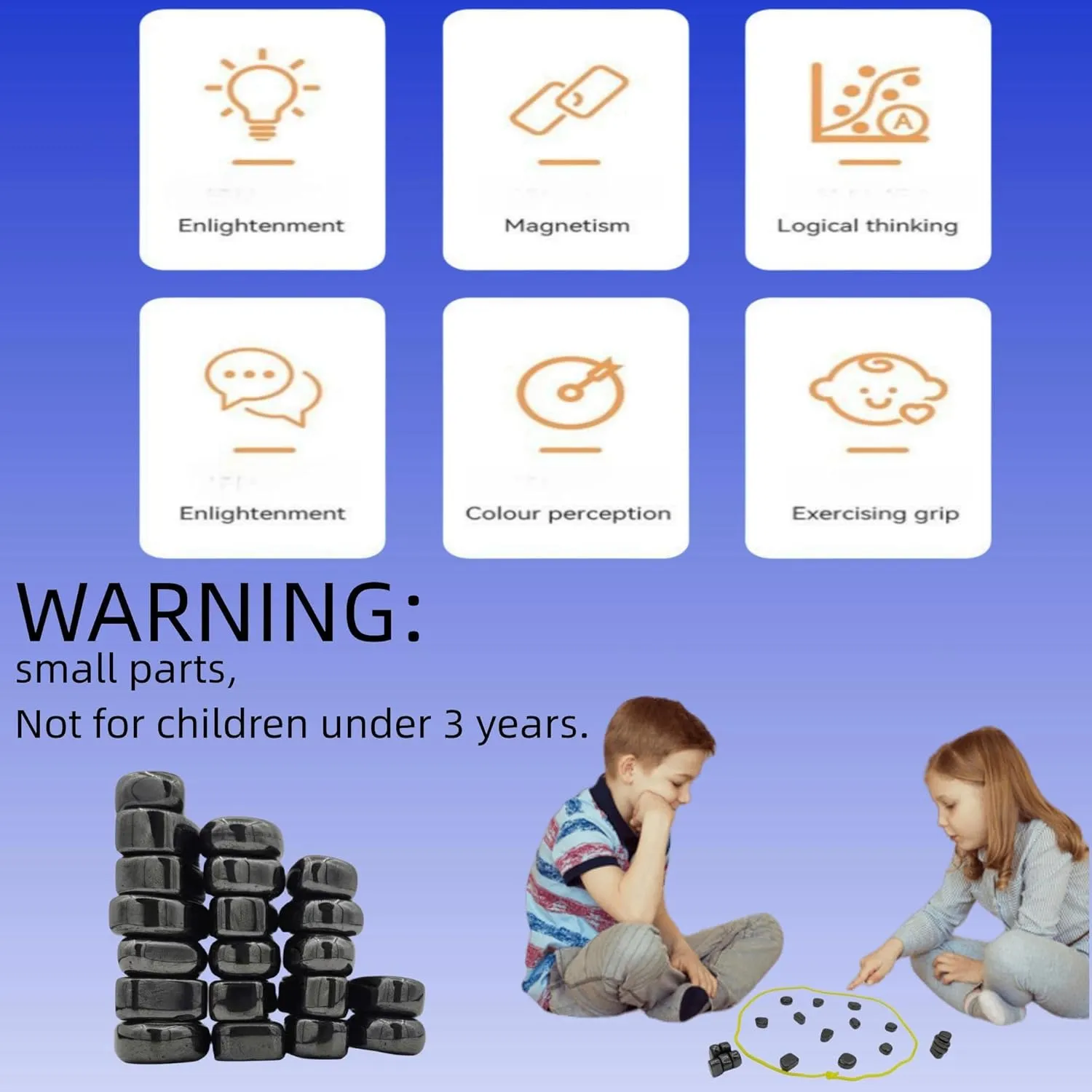 Magnetic Chess Game,Fun Table Top Multiplayer BoardGame,Magnetic Game Educational Toys,Portable Board Game Set for The Family for Kids and Adults (40pcs)