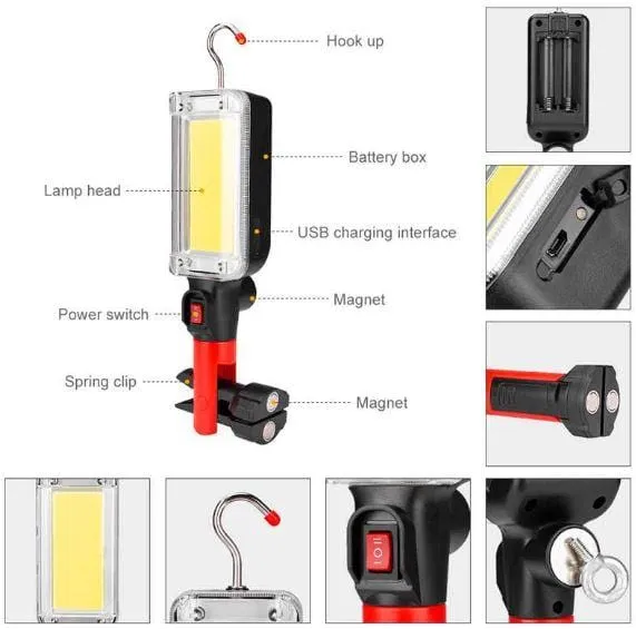 Magnetic COB LED Multifunctional Work Lamp