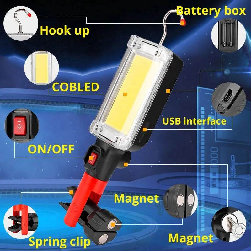 Magnetic COB LED Multifunctional Work Lamp