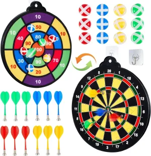 Magnetic Dart Board - 12Magnetic Darts 12Sticky Balls Or 2 Toy Gun 40 Foam Dart,Fun for Family Game and Party with Friends, Christmas Birthday Gifts Toys for 3-12 Year Old Boys
