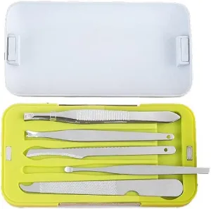 Manicure Set Ladies Personal Care Mini Portable Built in Nail File Style Nail Clipper Green 9 Pieces Pack Manicure Nail Clippers Kit