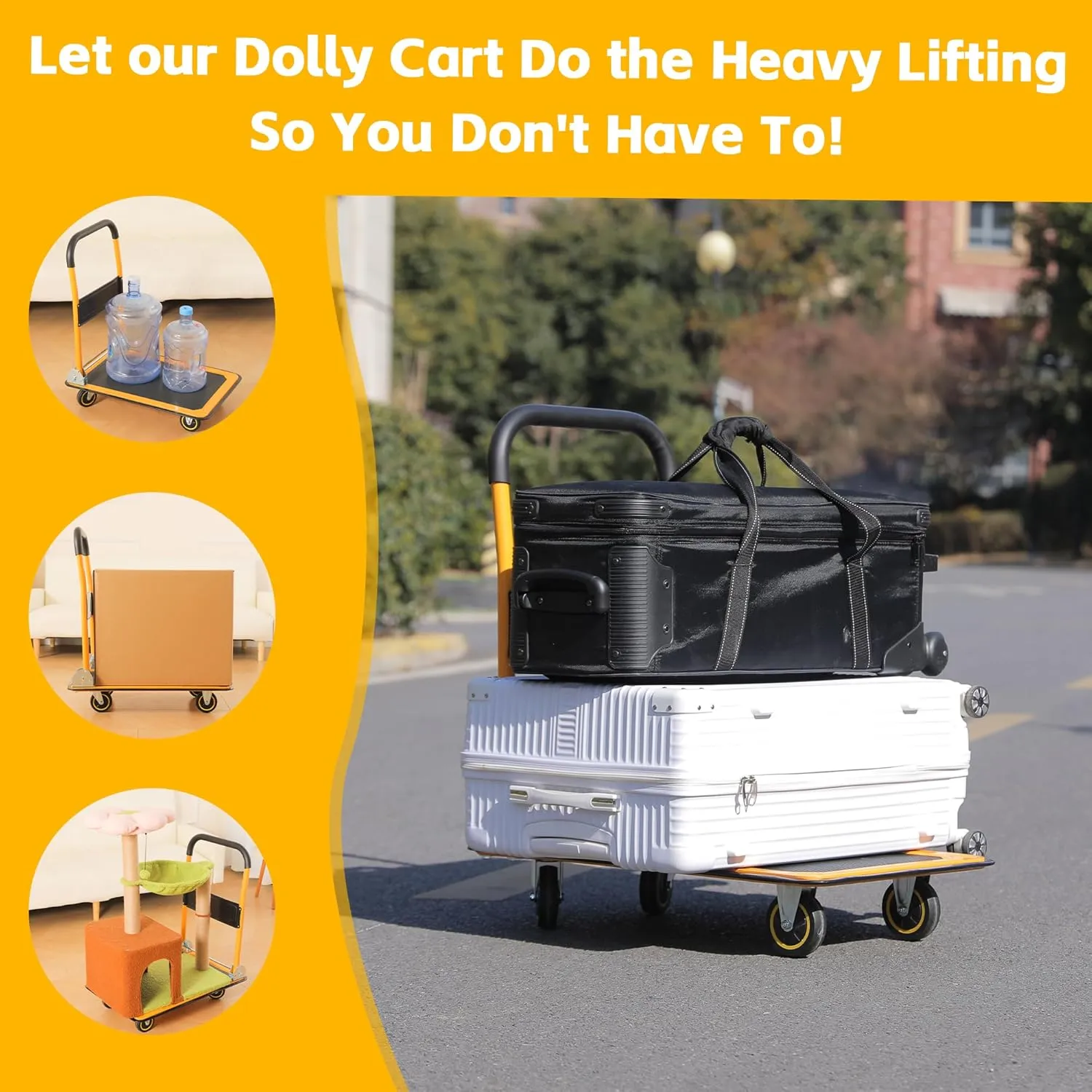 MaxWorks 80877- Foldable Platform Truck Push Dolly 660 lb. Weight Capacity
