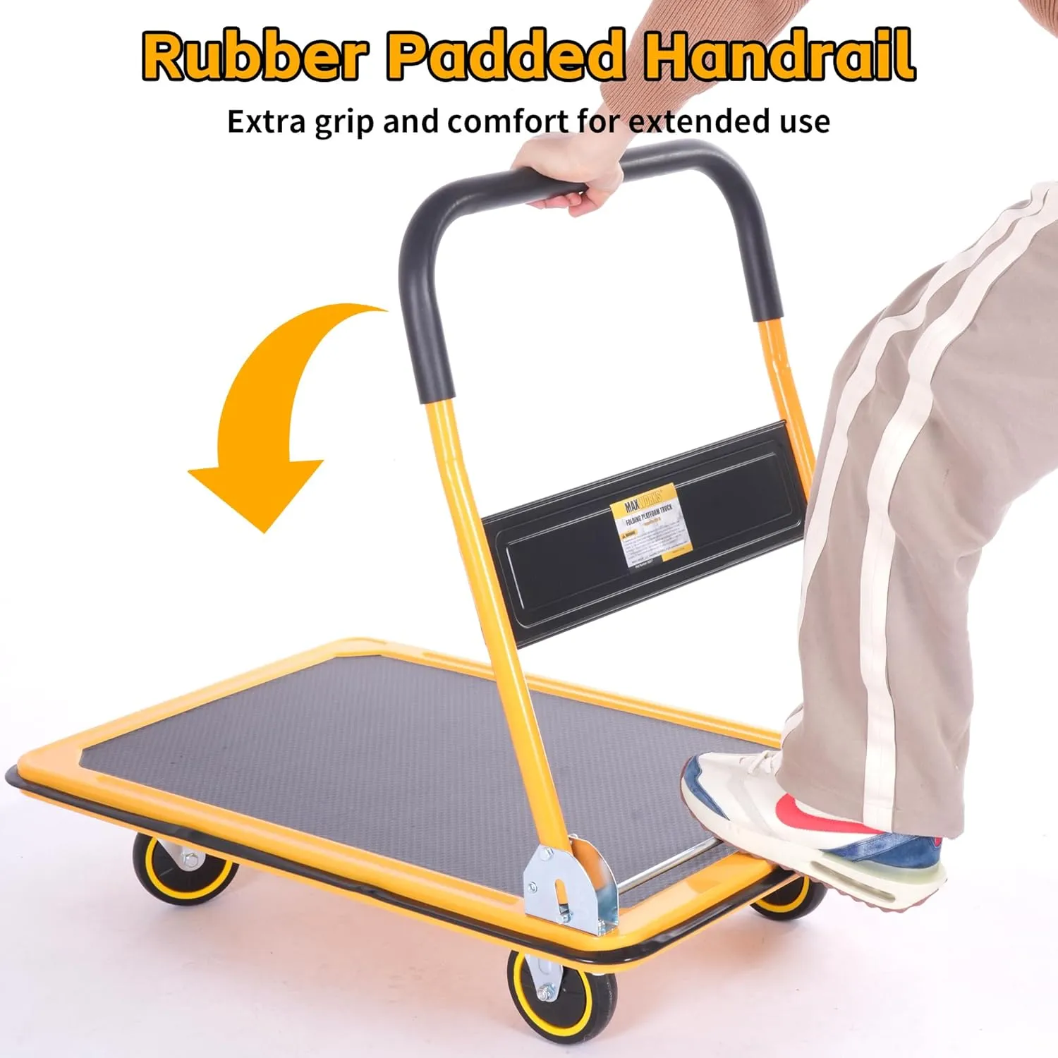 MaxWorks 80877- Foldable Platform Truck Push Dolly 660 lb. Weight Capacity
