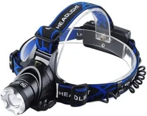 MDybf Headlight Strong Light Charging Long Battery Life Floodlight Head-Mounted Flashlight Zoom Long-Range Night Fishing Light Blue Light