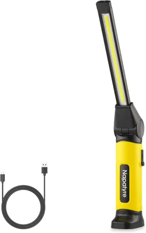 Mechanic Light, 1000 Lumens Rechargeable LED Work Light with Magnetic Base, 4000 mAh, 120 Rotate 3 Modes for Car Repair Home Emergency (1 Pack)