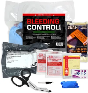 MediTac Basic Bleeding Control Pack Feat. SWAT-T Tourniquet, Emergency Bandage and Compressed Gauze Dressing - Basic - FSA/HSA Eligible